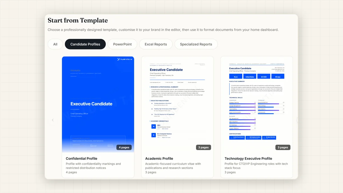 The Studio template catalogue in the workspace, every template already in the account's brand