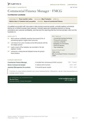 Candidate marketing profile