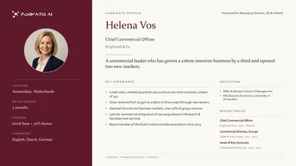 Candidate profile slide