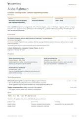 Graduate CV