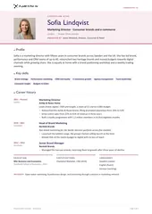 CV with photo header