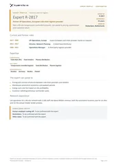 Expert network profile