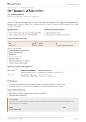 Expert witness CV