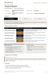 Interview feedback form