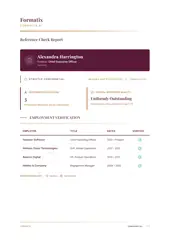 Reference Check Report