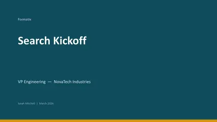 Search Kickoff
